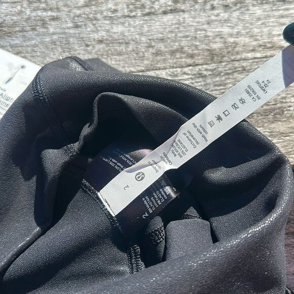 Lululemon Align High-Rise Pant 28” Shine size 2 NWT Radiate Foil Print Black - Picture 5 of 7